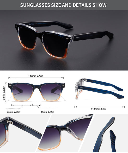 WAZIR Sunglasses Classic Black Frame